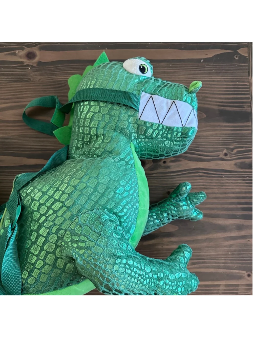 Kids Green Dinosaur Ride On Costume Halloween Dragon Style One Size Fun Dress Up
